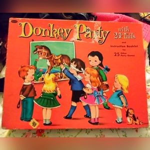 Vintage Donkey Party game aka pin the tail on the donkey